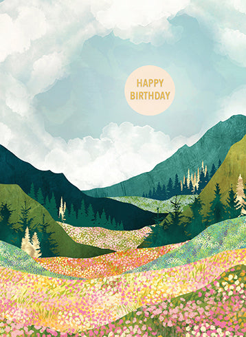 BIRTHDAY CARD SPRING FLOWER VISTA