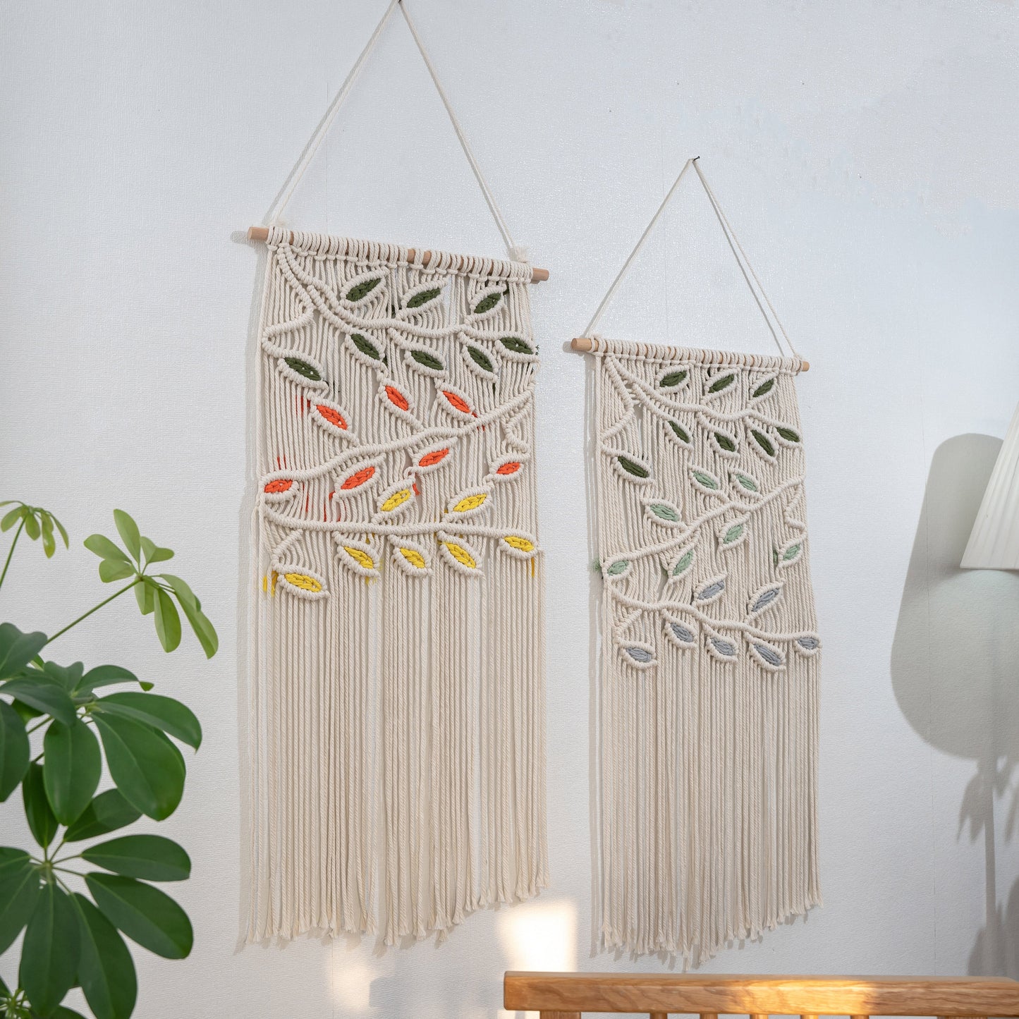 Hand-Woven Macrame Wall Hanging Tapestry Boho Crafts Art for Home Decor