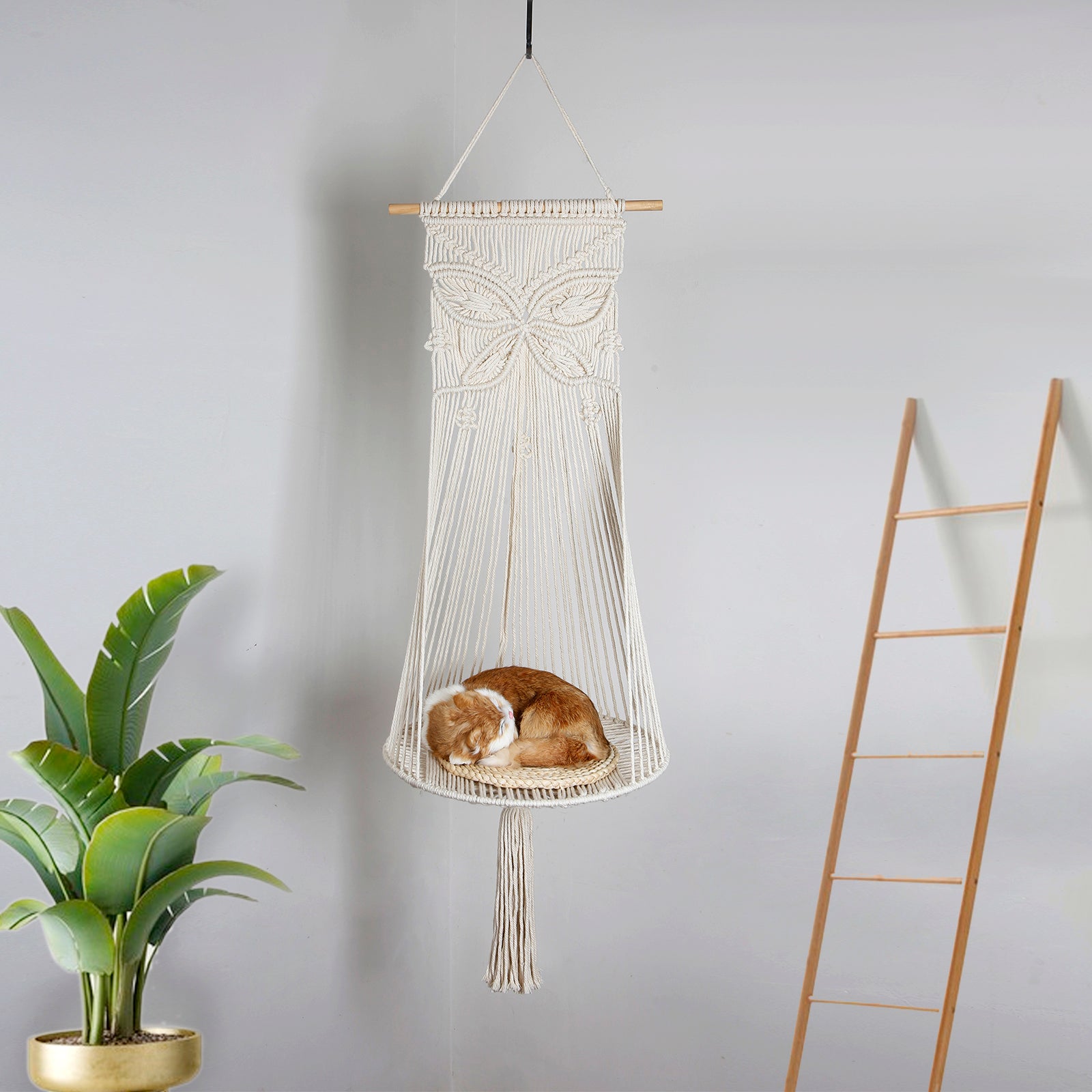 Macrame cat online swing