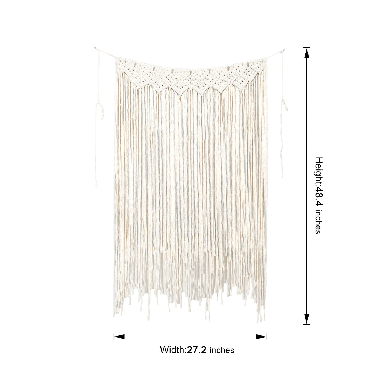 Hand Woven Tapestry Macrame Curtain Tassel Wall Hanging Decor - Waterfall