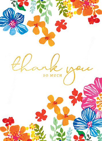 Thank You card SUMMER FLOWERS