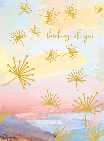 Sympathy card Dandelions