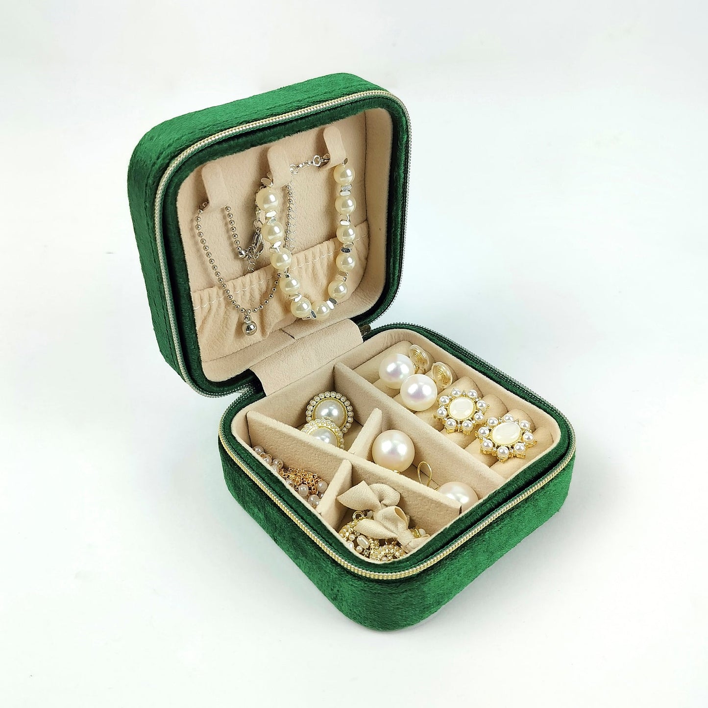 Travel Portable flannel Ring Jewelry Storage Case Gift Box