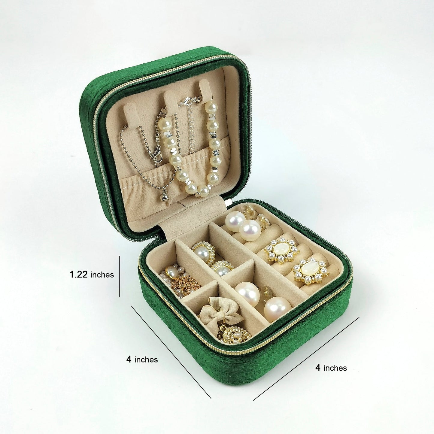 Travel Portable flannel Ring Jewelry Storage Case Gift Box