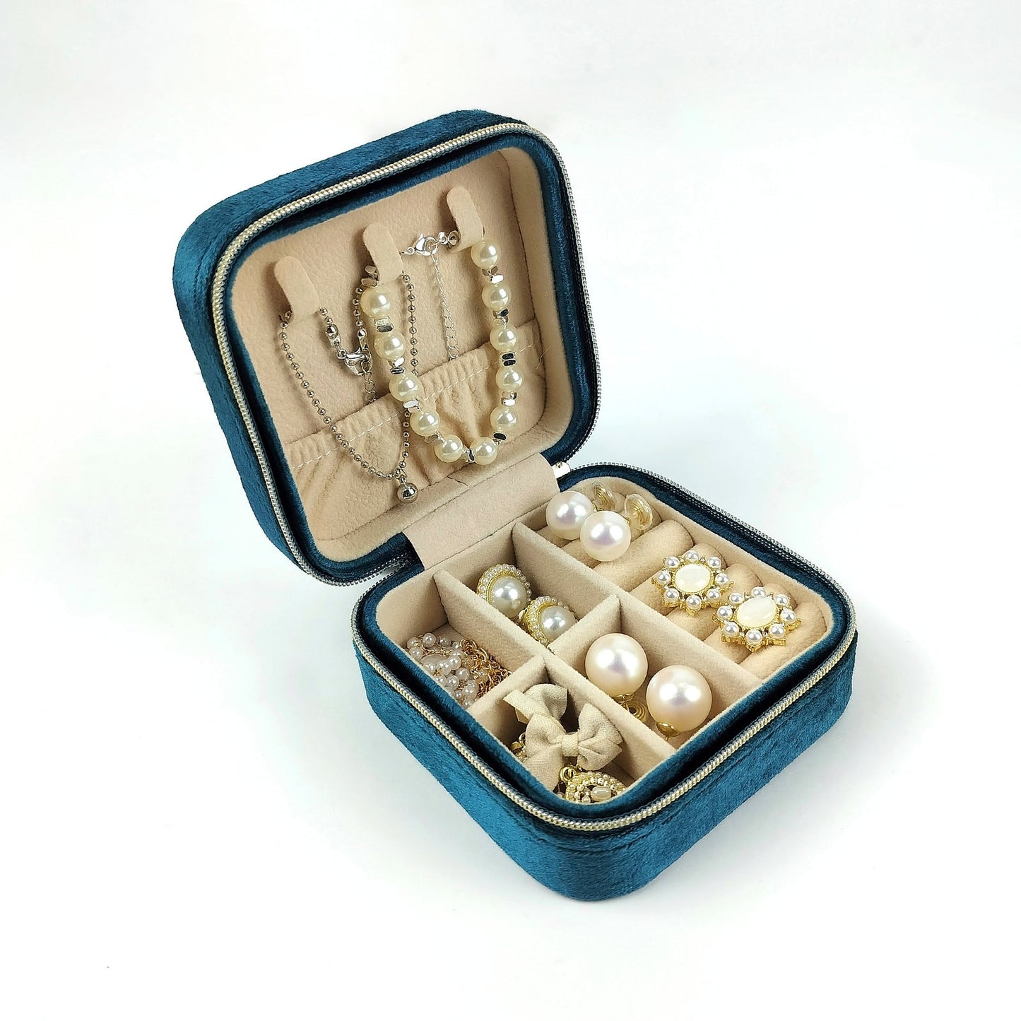 Travel Portable flannel Ring Jewelry Storage Case Gift Box