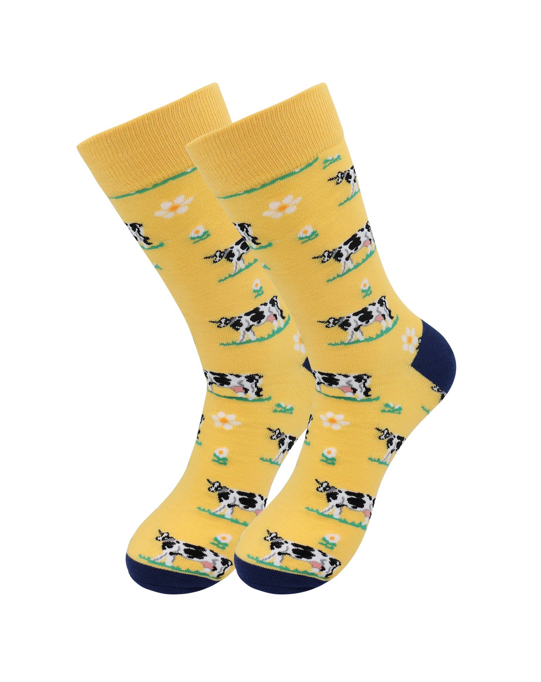 Image of Real Sic Cow Animal Socks – Rooster, Pig, Cow, Panda, Sheep - Fun Socks