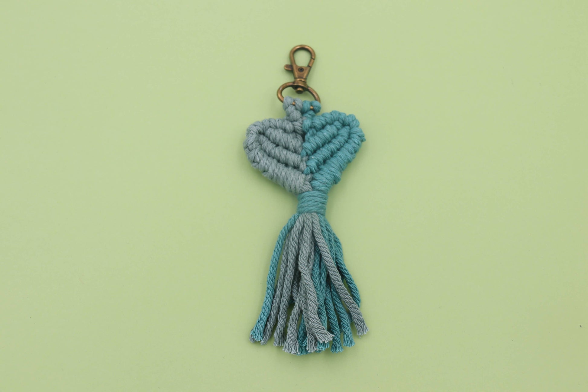 Image of Real Sic Blue Heart Handmade Purple Tassel keychain For Bag, Backpack, Car Key