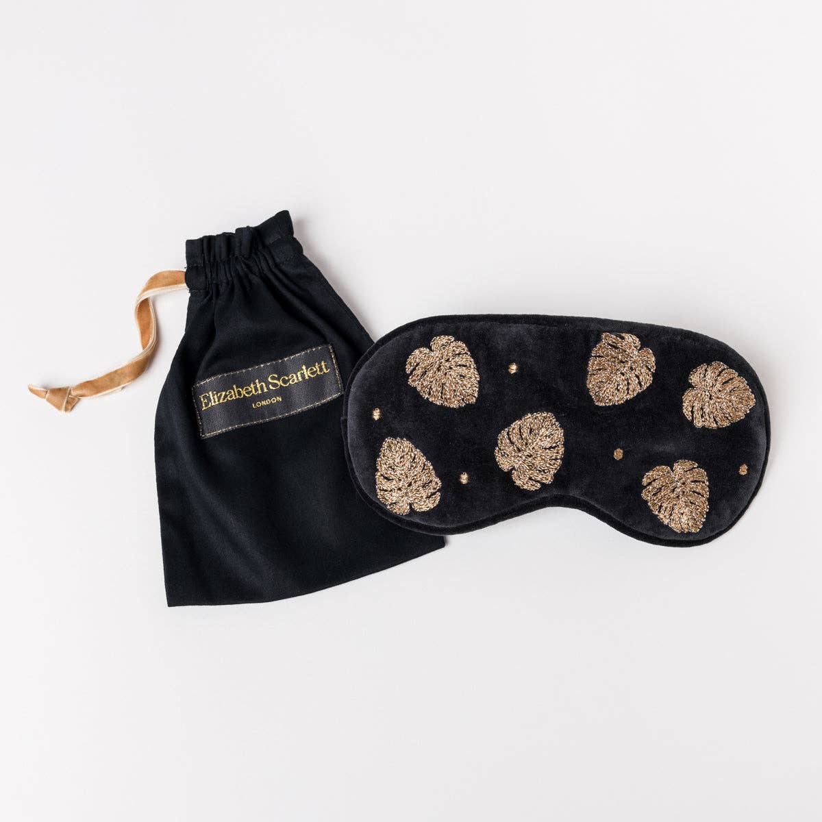 Elizabeth Scarlett Ltd - Gold Jungle Leaf Eye Mask