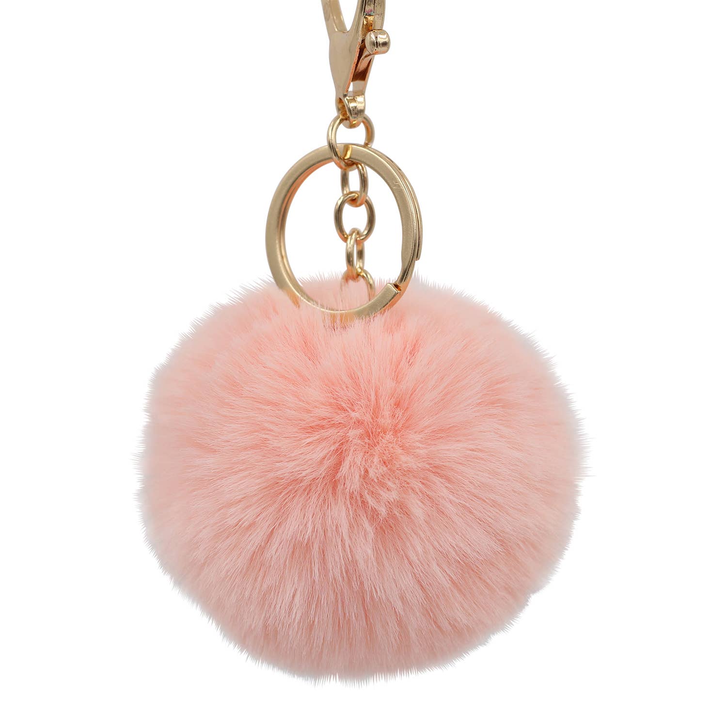 Image of Real Sic Pink Cute Colorful Pom Pom Key chain - Fuzzy Key chain