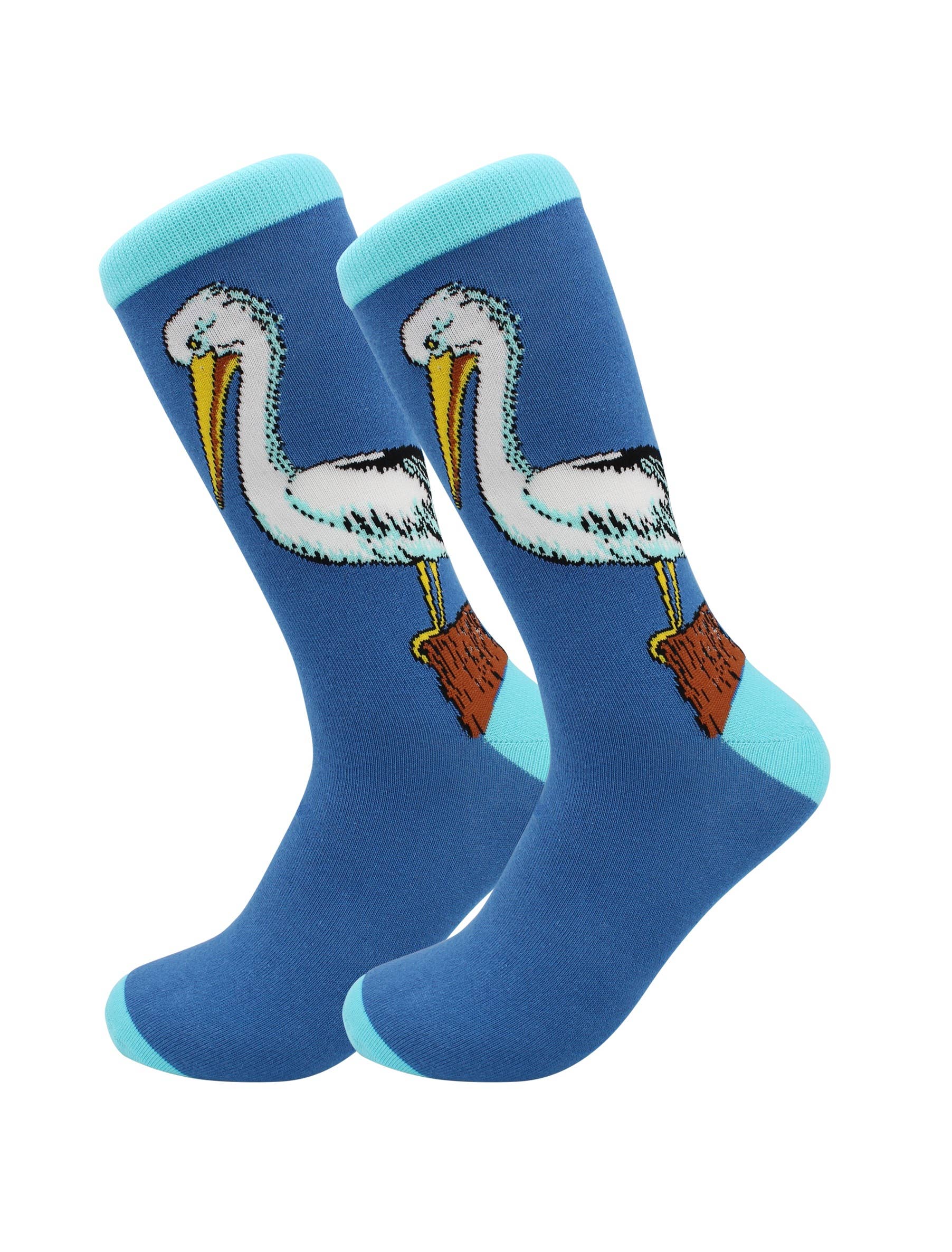 Image of Real Sic Pelican Animal Socks - Pelican, Puffin, Flamingo, Penguin Fun Socks