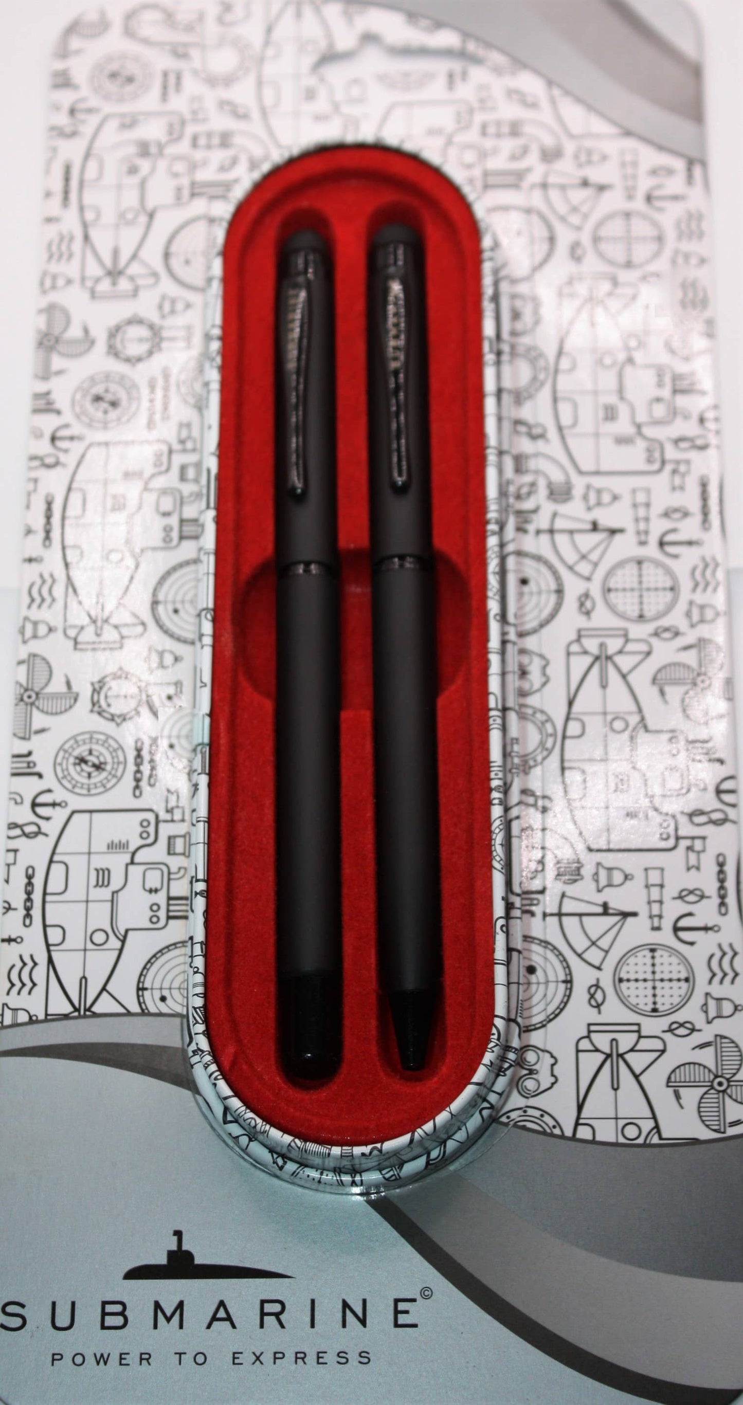 Submarine - SUBMARINE 2in1 Pen and Stylus Roller & BP Set, Black Ink