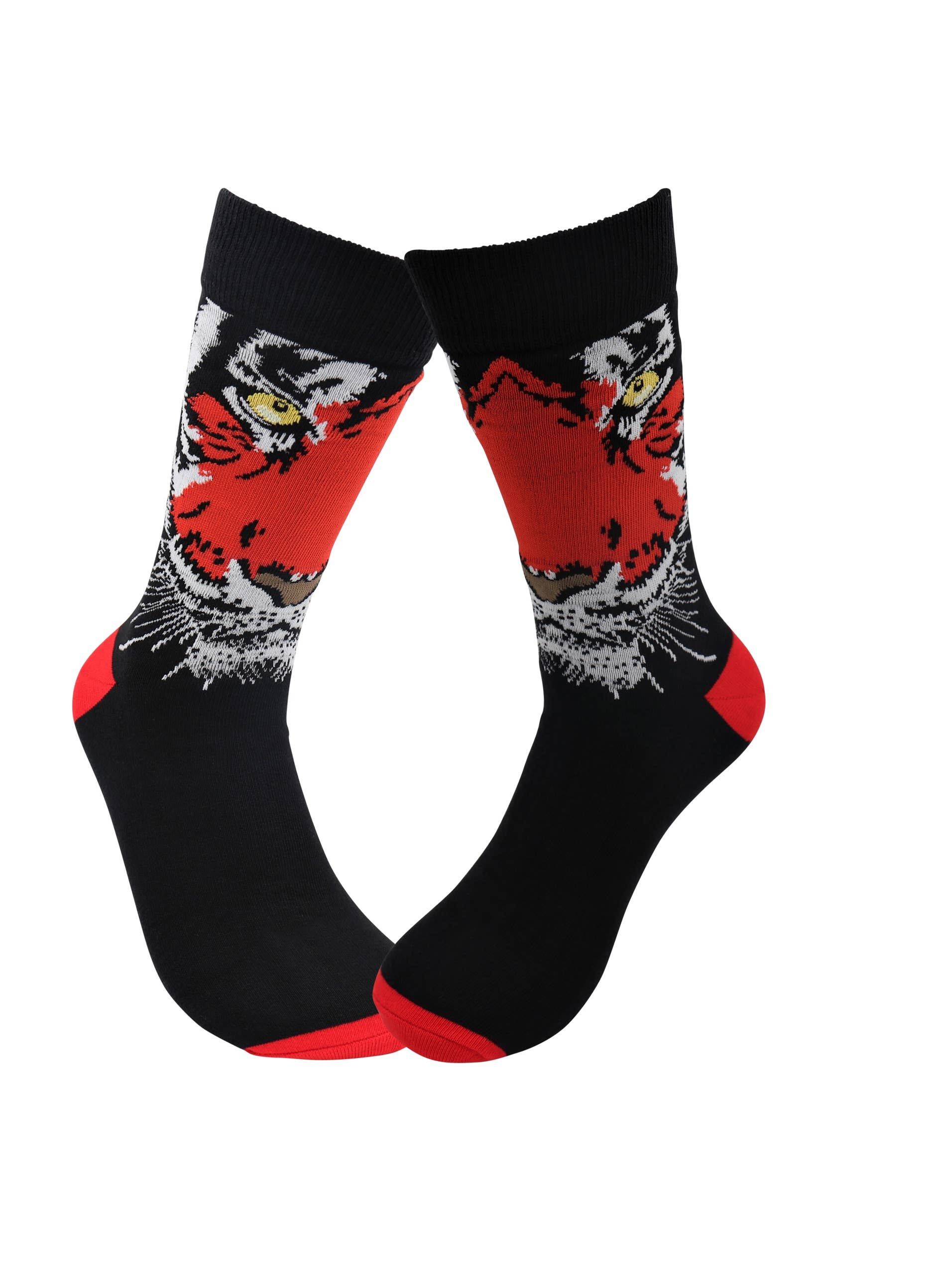 Image of Real Sic Black Tiger Tiger Socks – Comfy Exotic Animal Socks For Men and Women