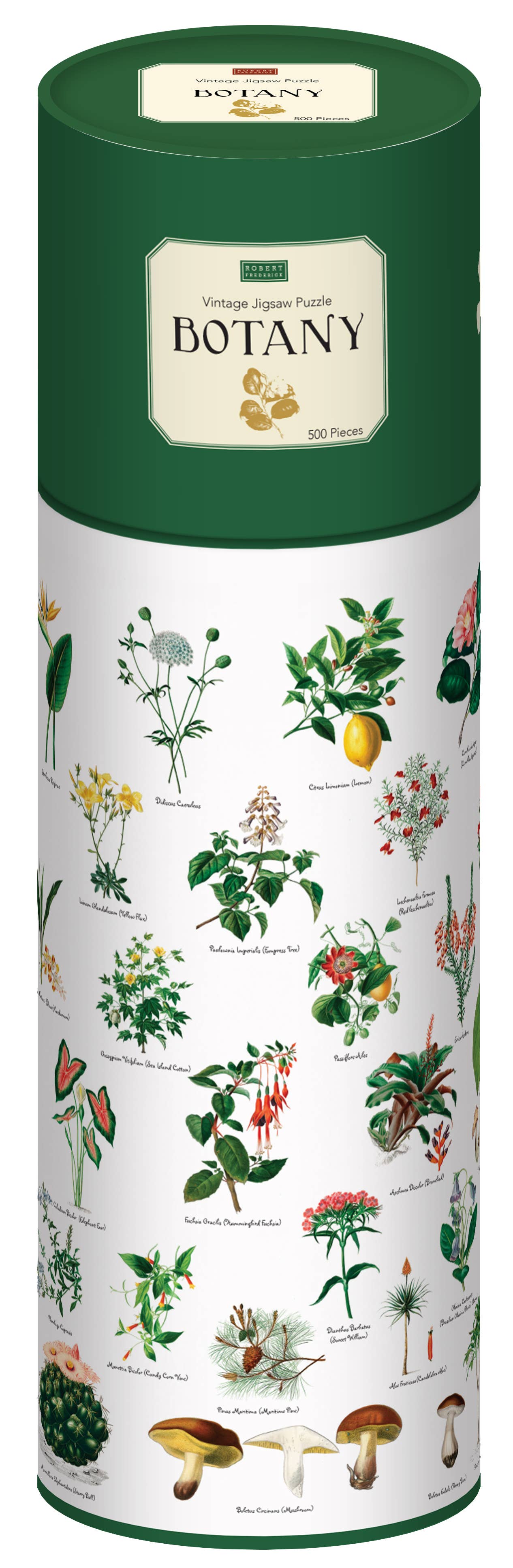 Robert Frederick Ltd - 500 Piece Jigsaw in a Tube - Botany Plants and Flowers