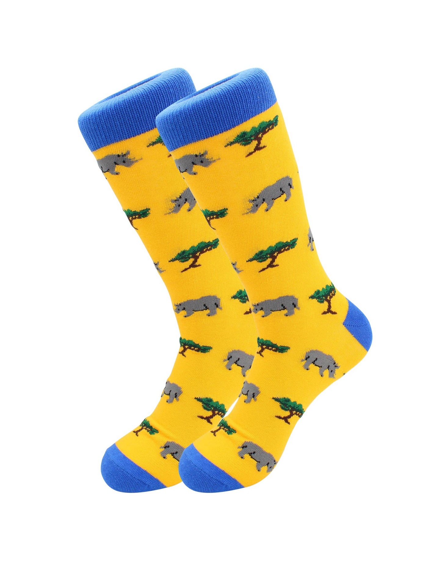 Image of Real Sic Rhino Animal Socks – Rhino, Alligator, Zebra, Wolf Fun Comfy Socks