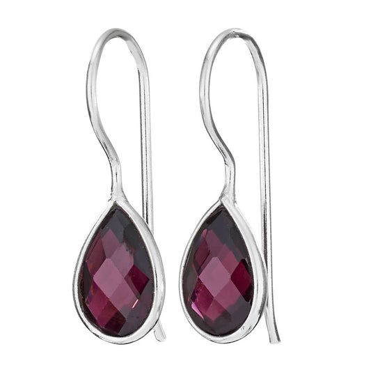 Tiger Mountain Jewelry - Red Rain Garnet and Sterling Silver Earrings