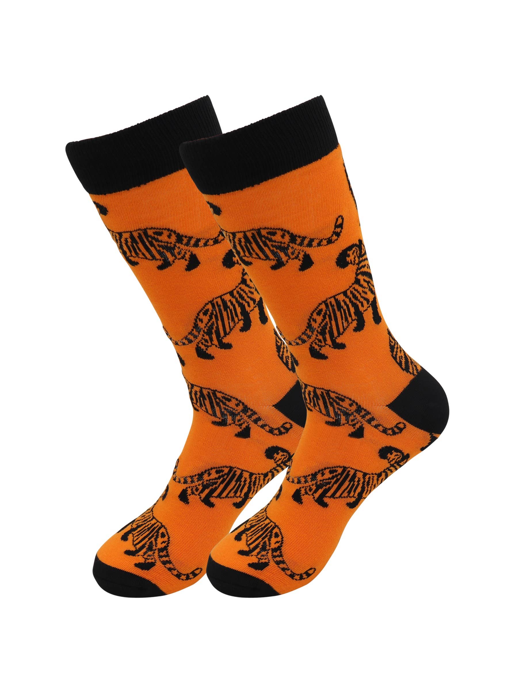 Image of Real Sic Ancient Tiger Animal Fun Socks -  Tiger, Flamingo, Goldfish, Toucan Socks