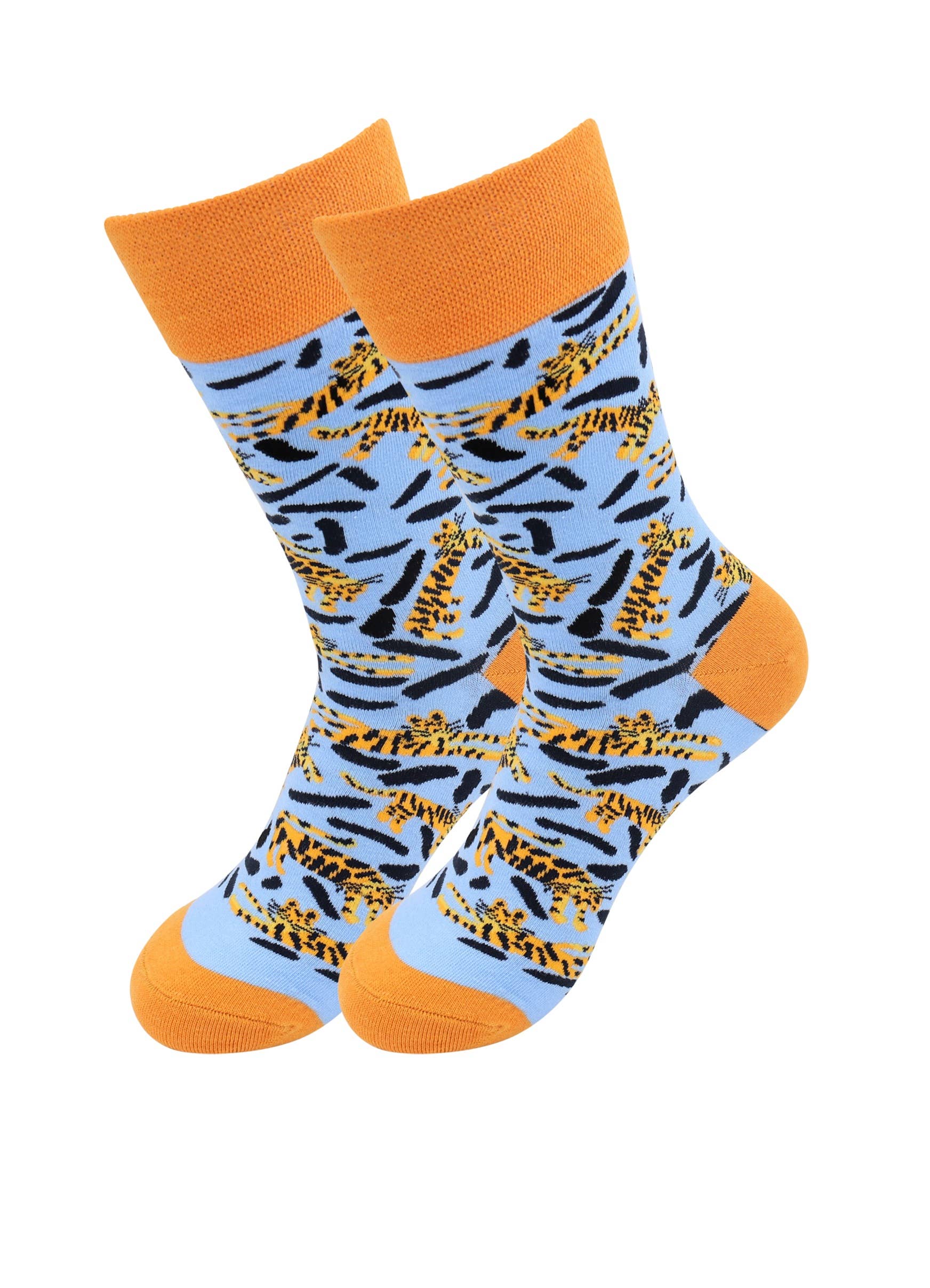 Image of Real Sic Tiger Animal Socks - Lucky Cat, Paw, Tiger, Fish Cotton Fun Socks