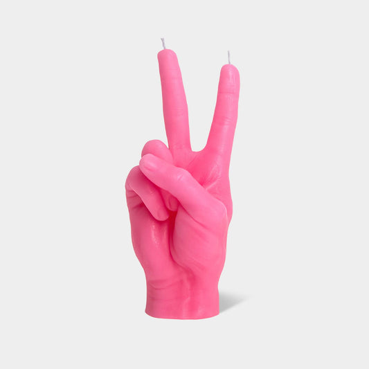54 Celsius - CandleHand Hand Gesture Candle - Victory/Peace: Pink