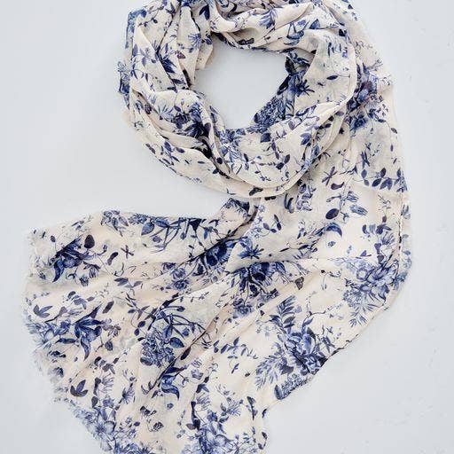 Fable England - Blooming Blue Lightweight Scarf