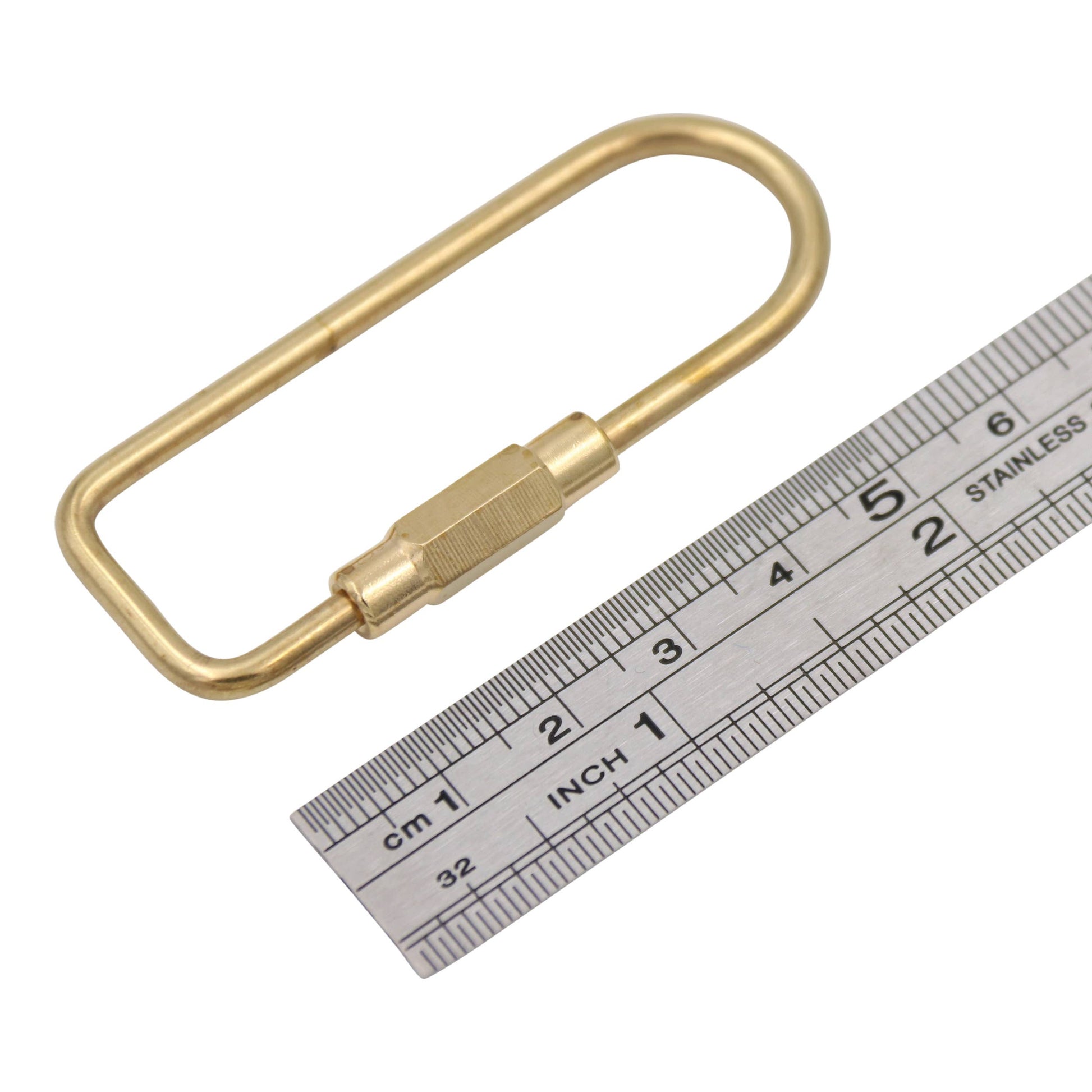 Image of Real Sic U Ring Brass Keyring -Key Fob/Keychain With Screw Closure