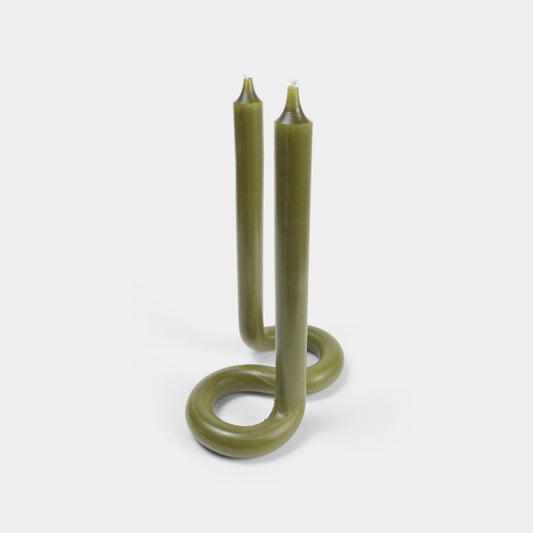 54 Celsius - Twist Candle Sticks by Lex Pott - Olive