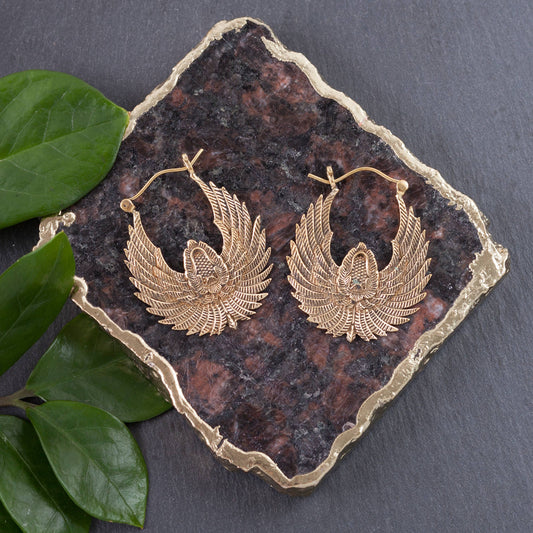 Baizaar - Brass Phoenix Earring