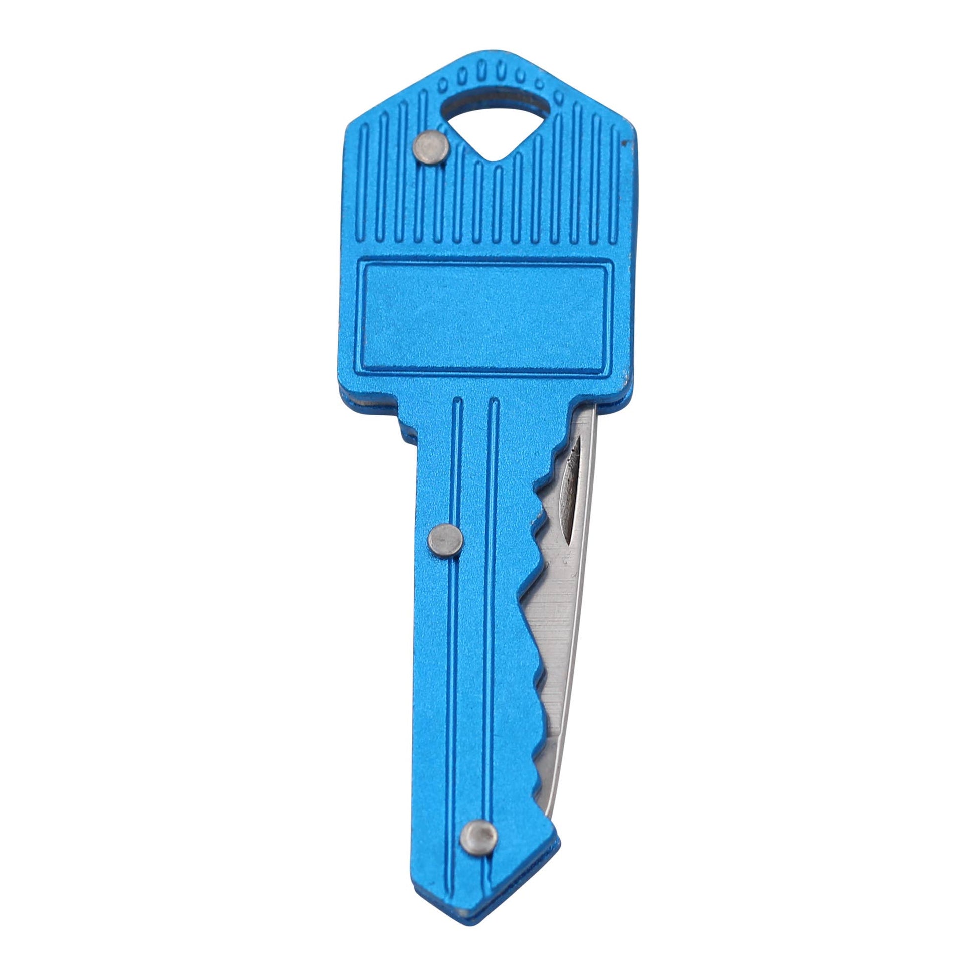 Image of Real Sic Blue Key Knife Keychain – Small Utility Pocketknife - 2'' Blade