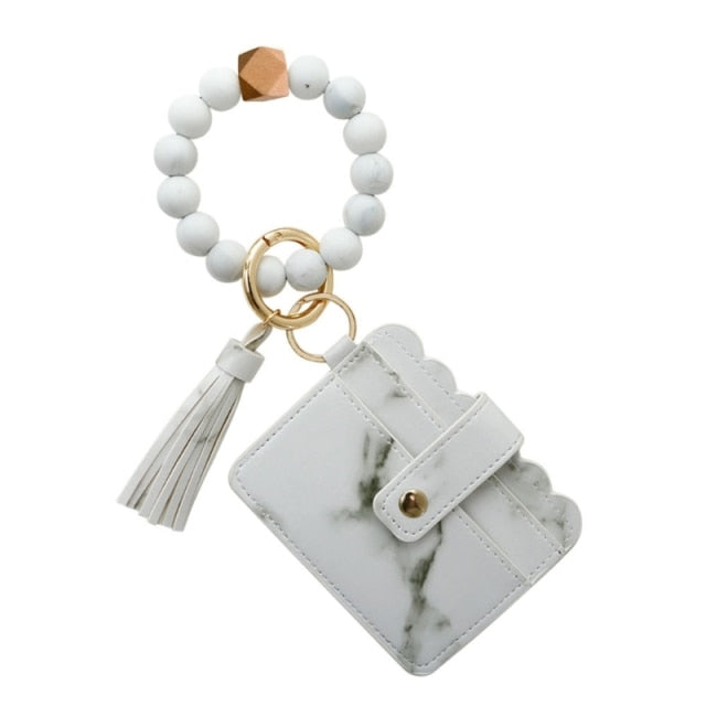 COOLANS Wristlet Bracelet Keychain Wallet for Women